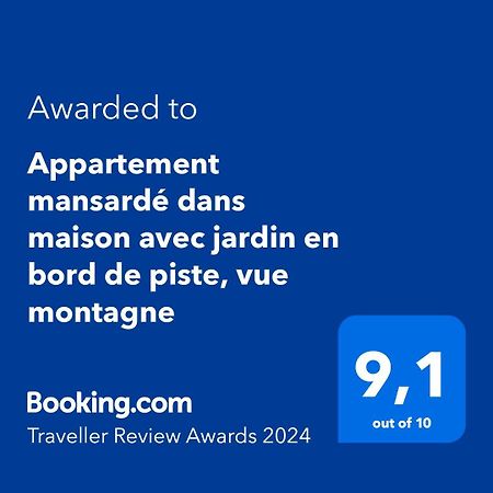Logement Mansarde Dans Maison Avec Jardin En Bord De Piste, Vue Montagne Les Houches Eksteriør billede
