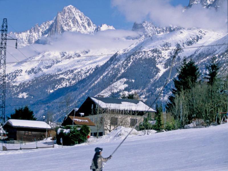 Logement Mansarde Dans Maison Avec Jardin En Bord De Piste, Vue Montagne Les Houches Eksteriør billede