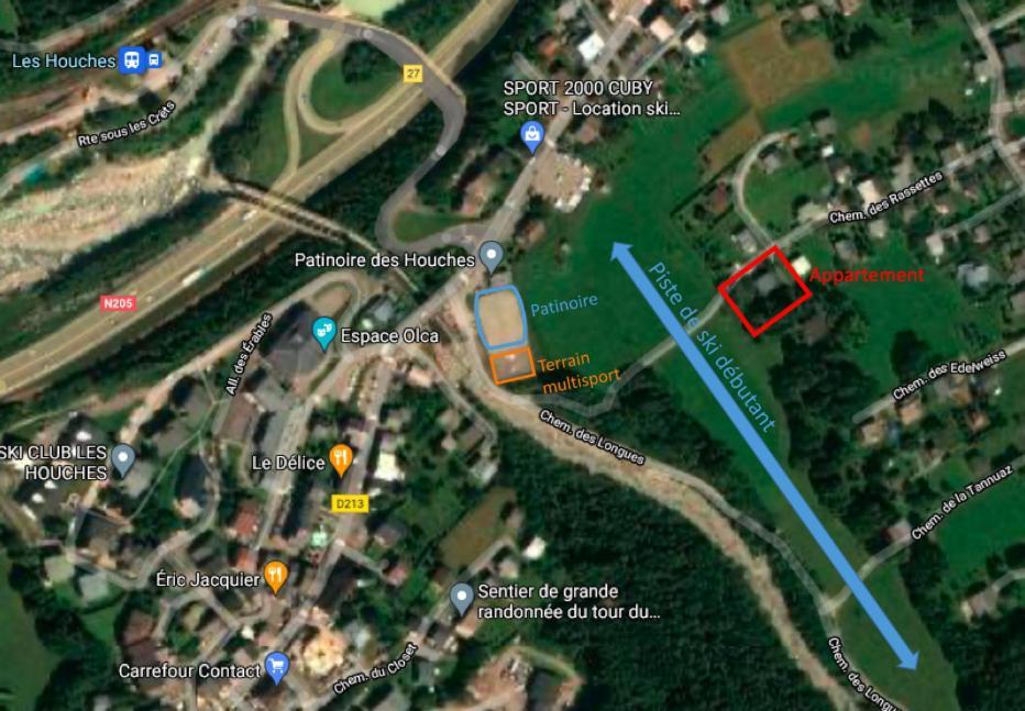 Logement Mansarde Dans Maison Avec Jardin En Bord De Piste, Vue Montagne Les Houches Eksteriør billede