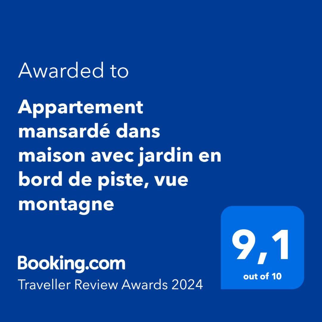 Logement Mansarde Dans Maison Avec Jardin En Bord De Piste, Vue Montagne Les Houches Eksteriør billede